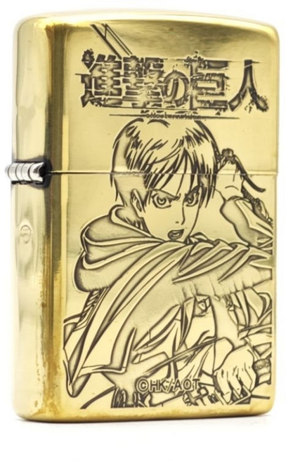 Zippo 進擊的巨人系列燃油打火機, 1個, 金色