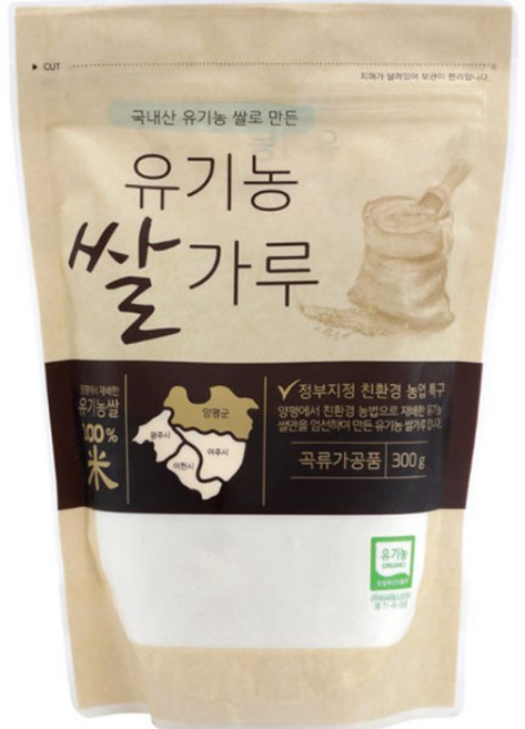 [물맑은 양평] 유기농 쌀가루, 1개, 300g