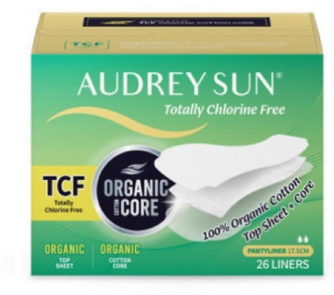 오드리선 코튼코어 팬티라이너, 롱, 26개입, 4개