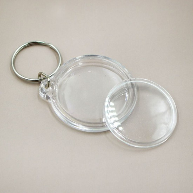 아크릴 액자 열쇠고리 둥근모양 증사액자 증사홀더 아크릴열쇠고리 사진열쇠고리