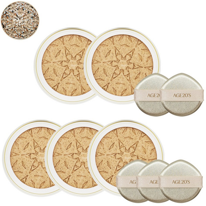 에이지20S 에이지투웨니스 최신상 쿠션 3D 터치 하이 커버 쿠션, 1개, 13g, 3D 23호 리필5개