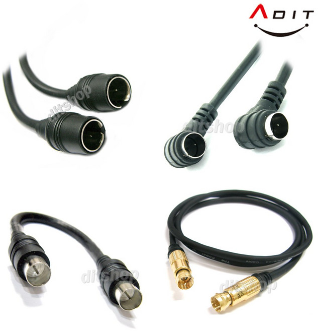 ADIT 유선 RF TV 안테나케이블 안테나선 TV선 유선케이블 동축케이블 지상파 수신, AG0010, 1개