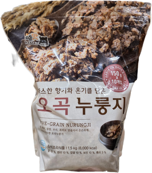 예맛 오곡 누룽지 간편 아침대용 간식팩, 150g, 10개