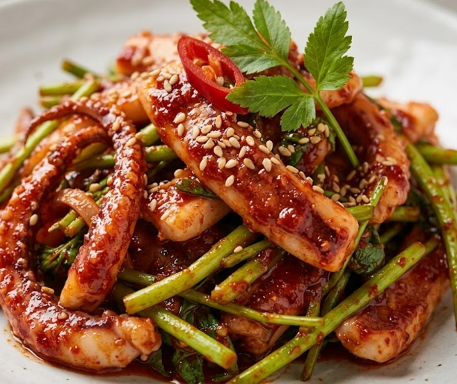 아삭이네 레몬 오징어 무침회 밀키트 캠핑음식 혼술 안주 밀키트, 1개, 600g