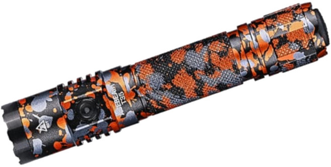 電筒王 ACEBEAM T35 1900流明 380米 高性能戰術小直筒 雙模式 雙開關 遠射 EDC 18650, 1個, 迷彩橘-中白光