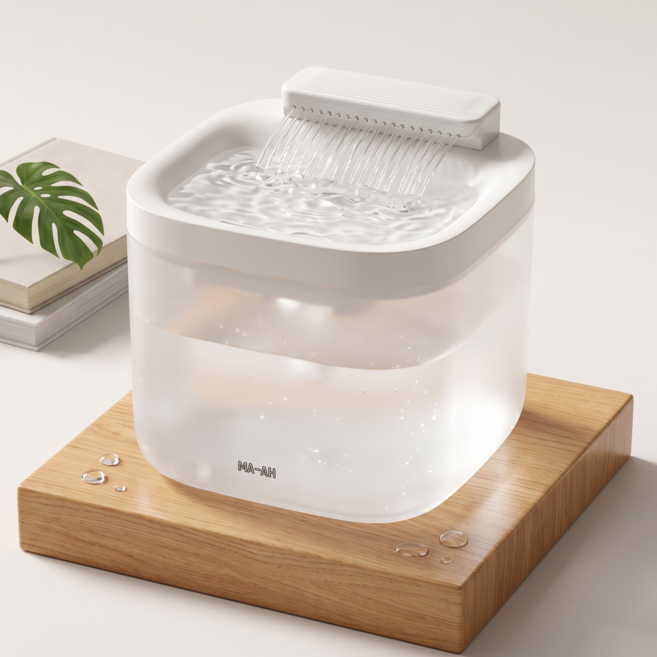 MAAH 고양이 자동 급수기 정수기 폴링워터 3L 반투명, 1개, 화이트[반투명], PCWR-T3