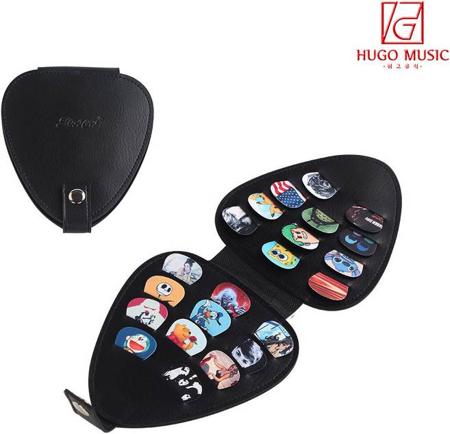 위고뮤직 EG-22 피크 케이스 파우치 보관용 기타 악세사리, 1개