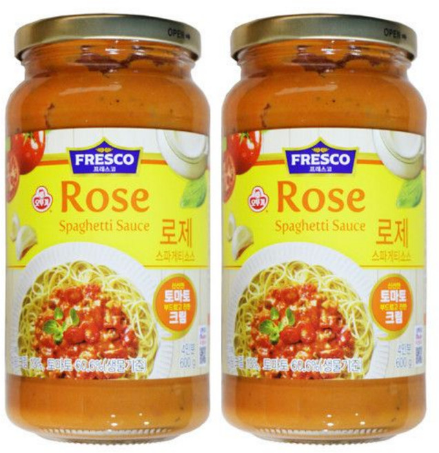 오뚜기 프레스코 로제 스파게티 소스 600g 2개 파스타