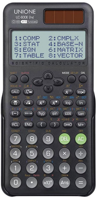 유니원 공학용계산기 UC600E 2nd 다크블랙, 1개