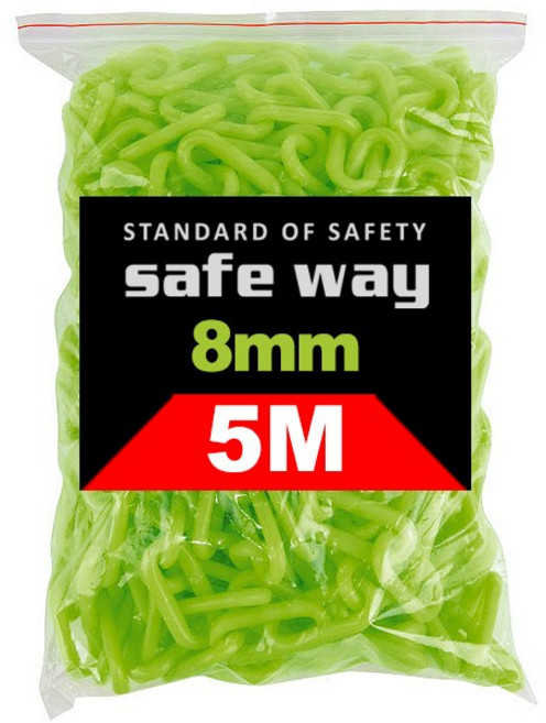 세이프툴 8mm 형광색 플라스틱체인 5M, 1개