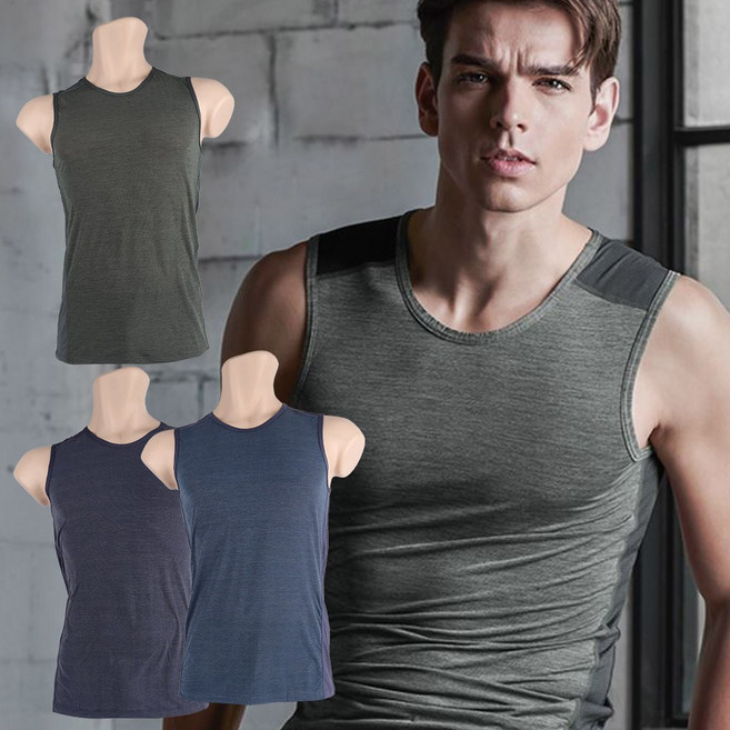 [또온나] 빠른 땀흡수 건조 에어로쿨 스포츠웨어 기능성 남자 런닝 세트 D0077