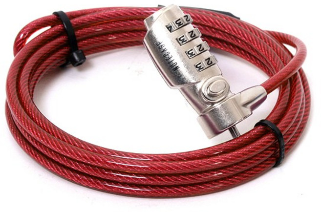 노트케이스 노트북 잠금장치 고급형, 델타3, 레드