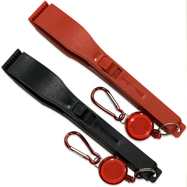 ABS 물고기집게 피쉬그립 피싱집게 분실방지그립 피시집개 보팅 워킹도보 갈치낚시 잠금장치, 검정 (BLACK)