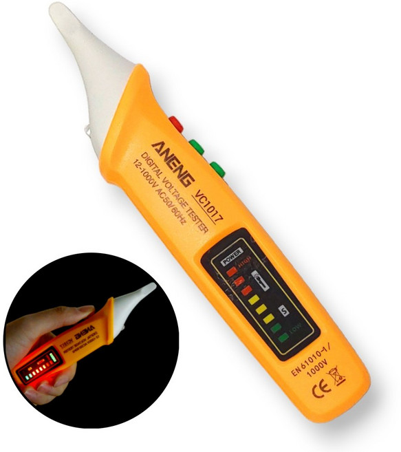 LED 스마트 전류 측정 배선 테스터기 비접촉검진 검전기 미세전류, 2개