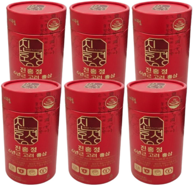 6년근 고려 홍삼 알지쓰리 RG3 진액 스틱 진세노이드 특이사포닌 에이치딜리버리, 6개, 10회분