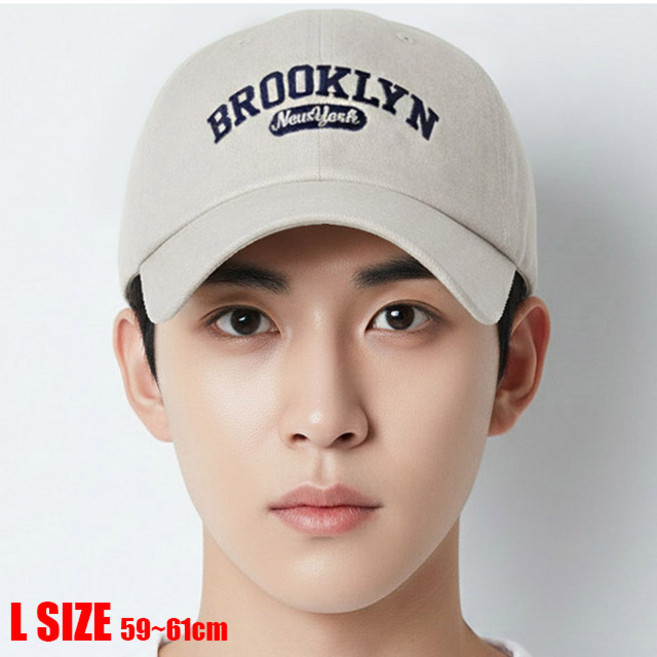베이직엠 남성 빅사이즈 사계절 야구모자 볼캡 NY 브룩클린 (59~61cm)