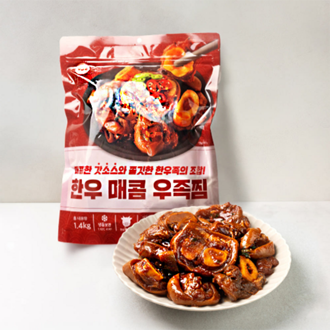 갓셰프 한우 우족찜 매운맛 700g/1.4kg, 700g, 1개