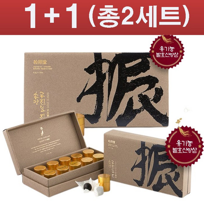 송강당 공진보진 10환 (유기농 산양삼+봉개벌꿀+녹용+침향+산수유+당귀) 유산균투입발효 구증구포, 45g, 2세트