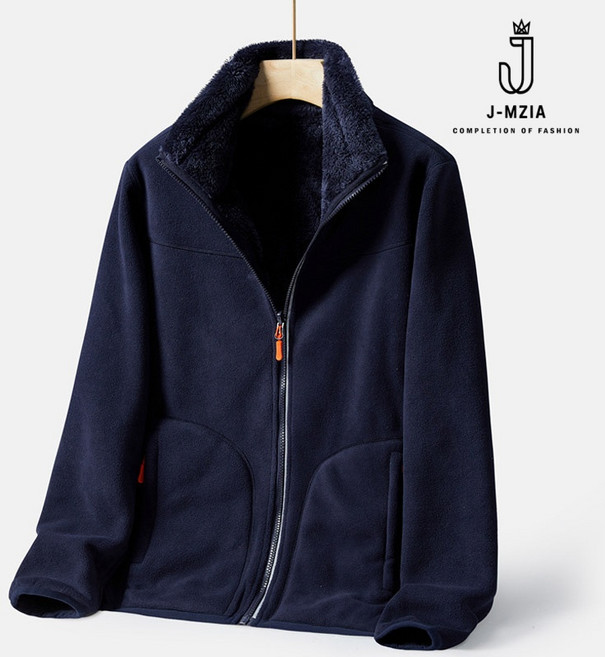 제이엠지아 남녀공용 커플 양면기모 집업 폴라폴리스 여성 도톰 플리스 맨투맨 추동 따뜻한 코트남