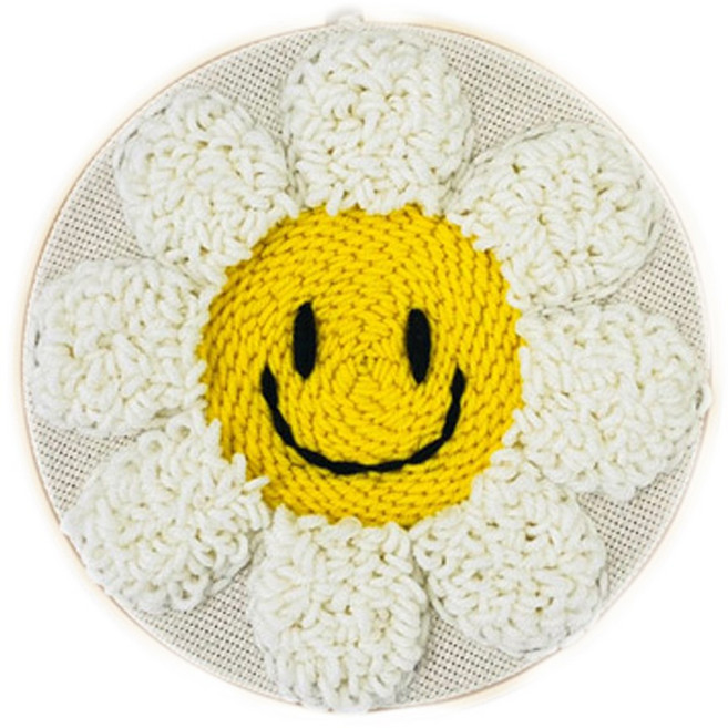 펀치니들 스킬자수 세트 펀칭니들 키트, 우드펀치니들세트-31.스마일데이지, 1개