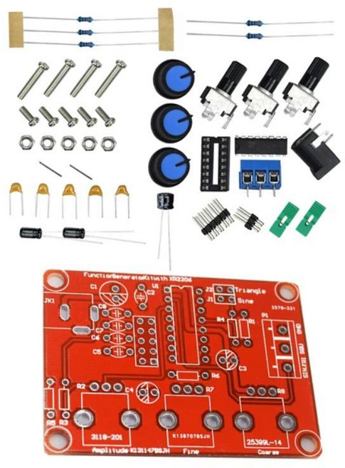 기능 신호 발생기 키트 사인삼각형사각형 출력 가변 주파수 진폭, 1개
