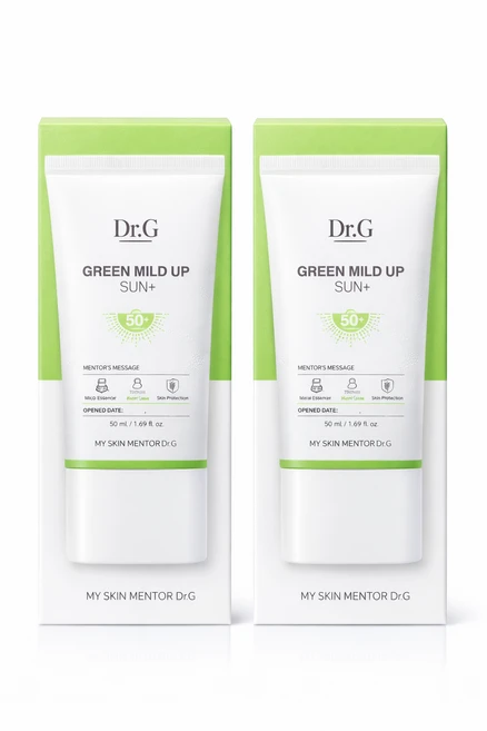닥터지 그린 마일드 업 선 플러스 저자극 무기자차 50ml X 2개, 1개입 - 쿠팡