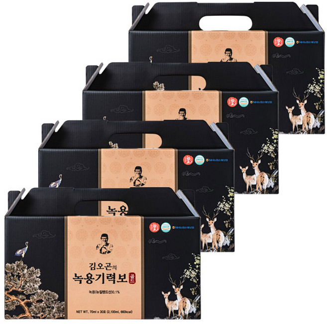 [김오곤의 녹용기력보] 원기회복 십전대보 한약재 진액 4박스, 120개, 70ml