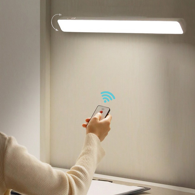 무선 리모컨 LED 독서등 붙이는벽조명 각도 밝기조절 충전식 자석 LED 무드등/독서등, 화이트-충전식(색상 및 밝기조절)