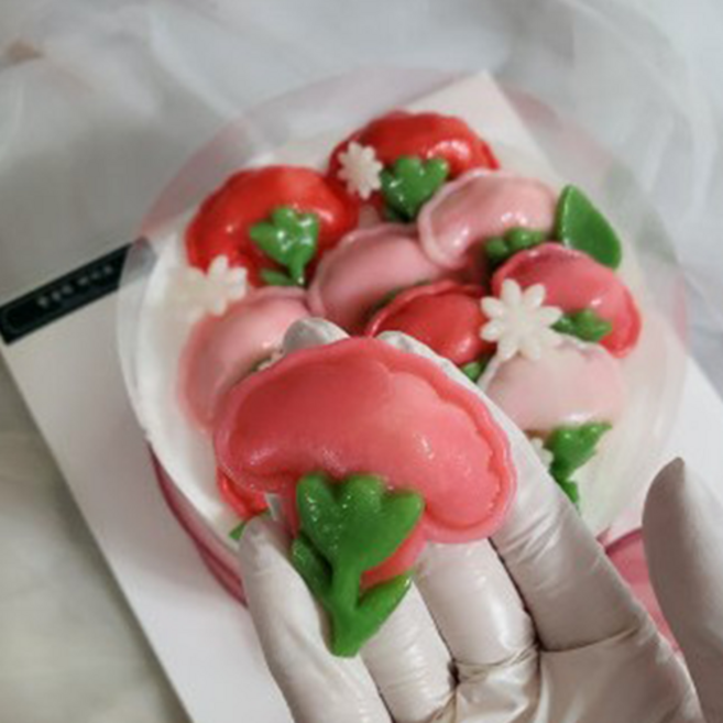 카네이션 바람떡틀 떡 도장 절편 어버이날 스승의날 도구, 1개, 바람떡틀 + 고명틀