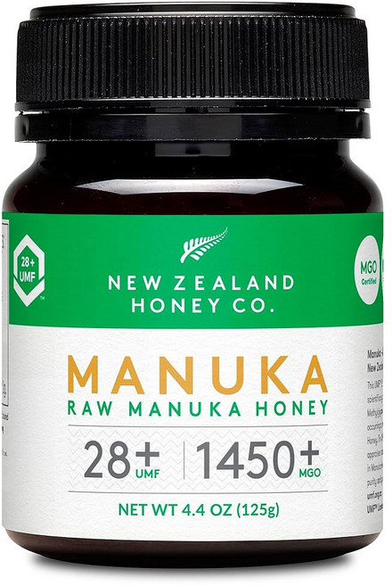 뉴질랜드 꿀 Co. 생 마누카 UMF 28+ | MGO 1450+ 인증 / 8.8온스, Manuka UMF 28+, 4.4 Ounce (Pack of 1), 1개