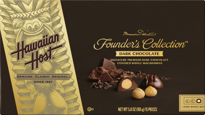 야미나라 하와이안호스트 파운더컬렉션 다크165초콜릿, 165g, 1개