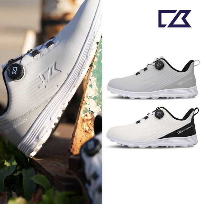 [완판/추가리오더입고] 남성 라인로고 스파이크리스 골프화 - CBM5AGS114, 그레이, 260, 그레이