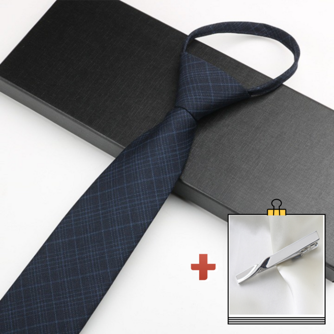 고급 남성 남자 결혼식 면접 졸업사진 클래식 간편한 자동 지퍼 정장 넥타이