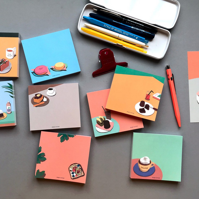 메모왕 스위트 떡 메모지 떡메 카페 디져트 일러스트 그림 데코 다꾸 30종 모음, 옵션선택, 15. 딸기컵케이크