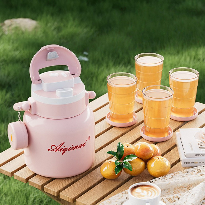 스테인리스휴대용믹서기텀블러 600ML 대용량 믹서 충전식블랜더, 핑크