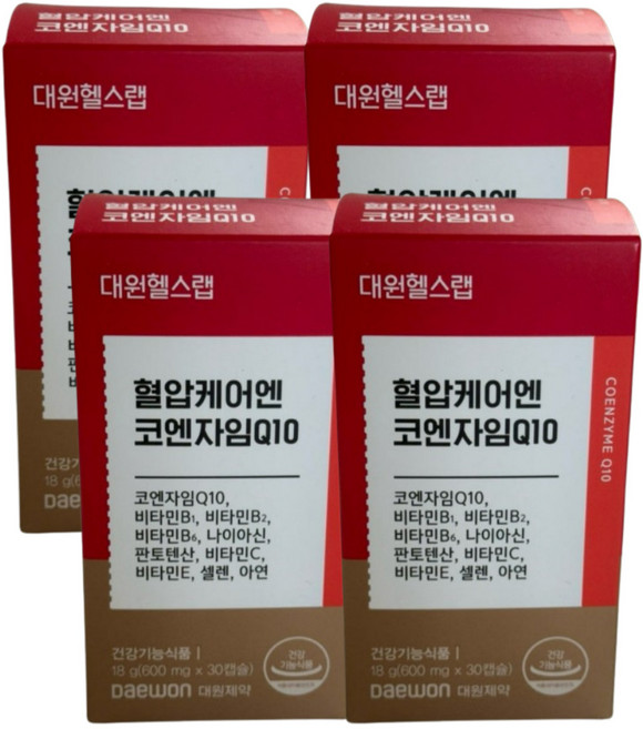 대원헬스랩 혈압케어엔 코엔자임Q10, 30정, 4개