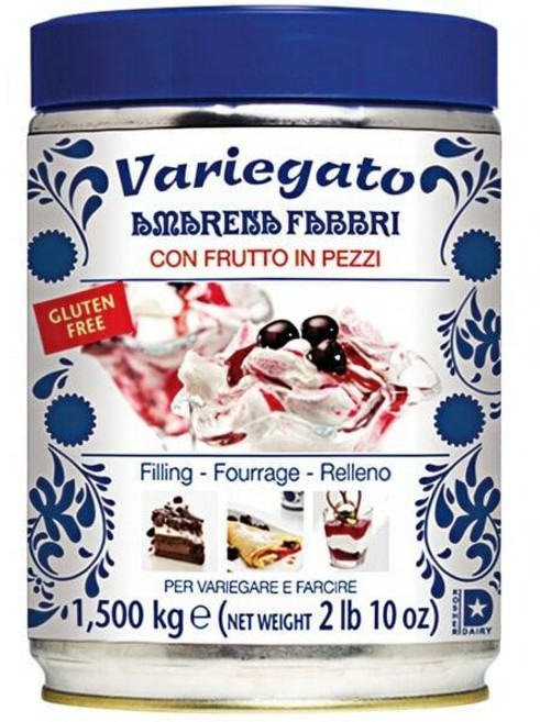미국 파브리 Fabbri Amarena Cherry Variegate / Marbling 아마레나 토핑 체리 통조림 마블링 업소용 대용량, 3개, 1.5kg