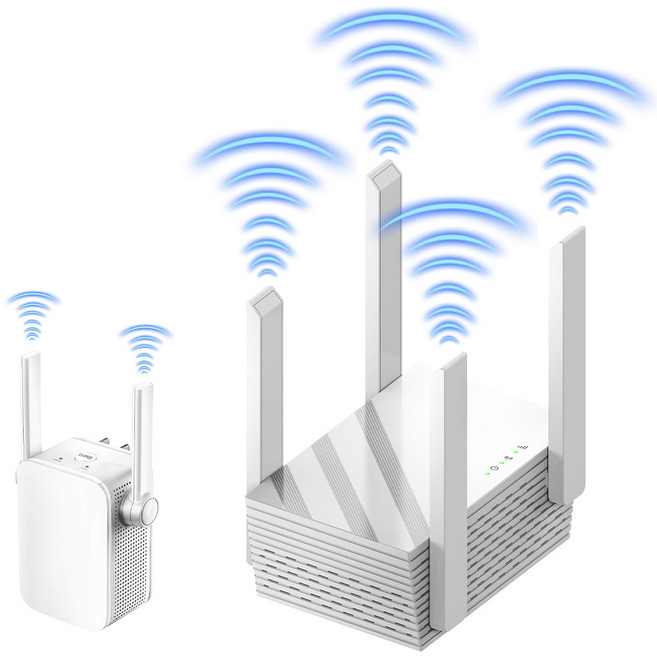 보코토 와이파이 증폭기 강력한 듀얼밴드 중계기 네 다리 풀커버 무선 확장기 WiFi Extender 무선AP, 화이트, 1개