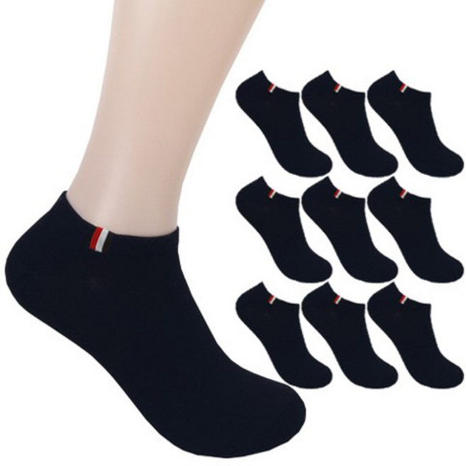 더베이직 남성용 프리미엄 포인트 스니커즈 발목 양말 10켤레
