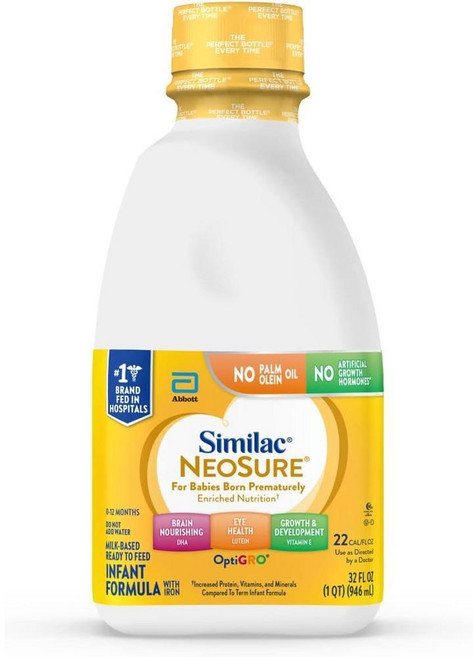 Similac NeoSure Premature Infant Formula 씨밀락 네오슈어 옵티그로 유아 분유 946ml, 1개
