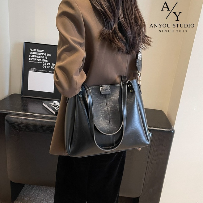 ANYOU 여성토트백 출근 가방 다용도 데일리 직장인가방 심플한가방 빅사이즈 여성숄더백