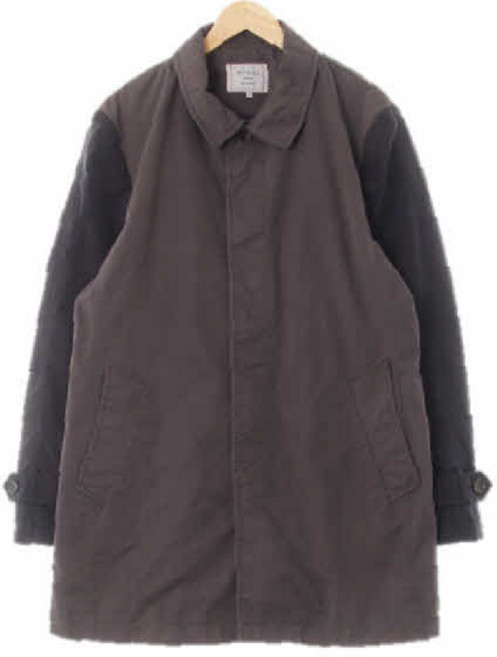 6648 chris&christy 빈티지차콜빈티지블랙 면 싱글카라롱재킷 [110]