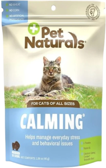Pet Naturals 진정효과 반려묘 전용 츄어블 30개 1.59 oz (45 g), 1개 - 쿠팡