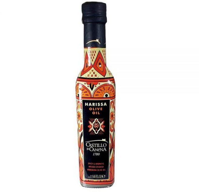 Castillo de Canena Harissa 스파이시 및 아로마 주입 엑스트라 버진 올리브 오일 (250ml) 스페인 아르베퀴나 올리브, 1개