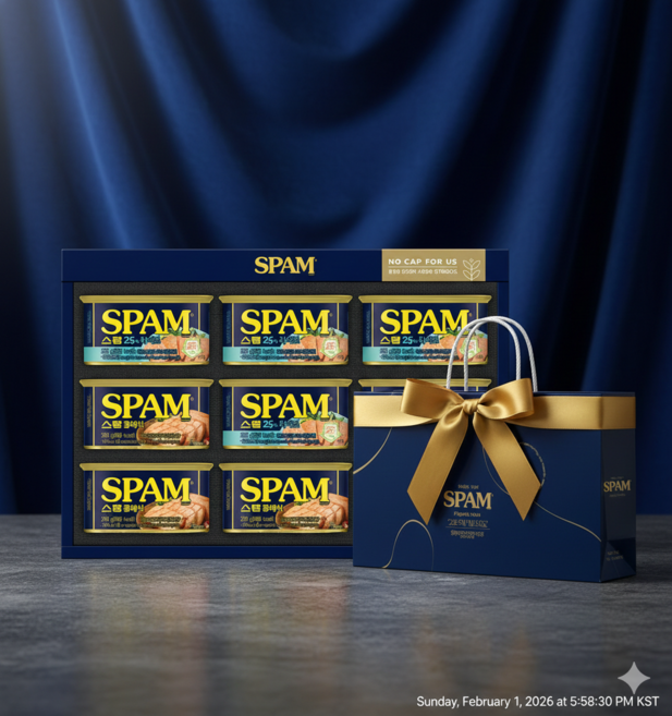 스팸 선물세트 8C호 + 쇼핑백, 5개