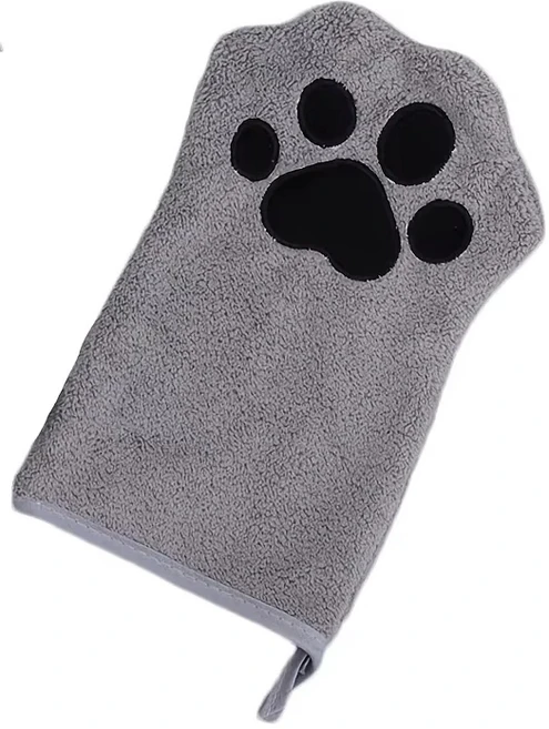 반려동물 목욕 장갑 극세사 빠른 건조 개 고양이 수건 부드러운 양면 강아지 새끼 손질 용품 1 개, Grey, 1Pc, 1개