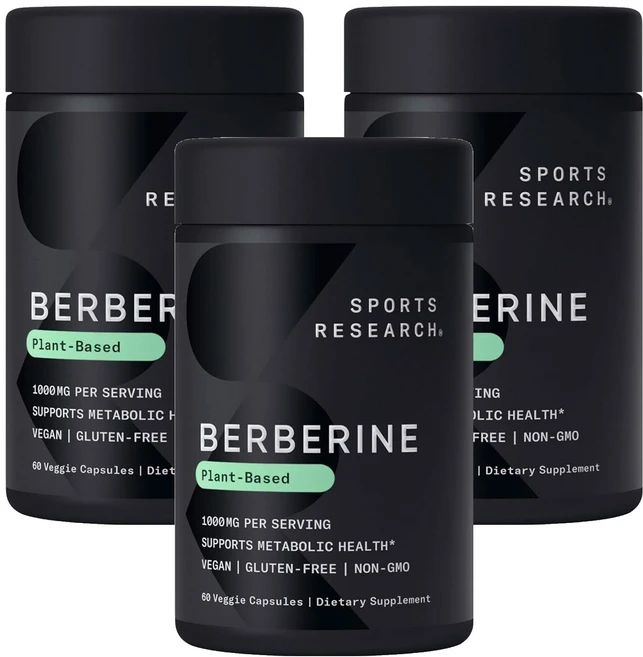 스포츠리서치 베르베린 1000mg 베지 캡슐, 3개, 60정 - 쿠팡