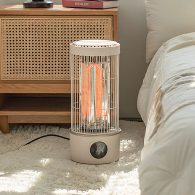 Windpia 작지만따뜻한 자동회전 스윙 카본히터 타이머 리모컨형캠핑히터 난로 전기스토브 가정용전기히터, 단품, 단품