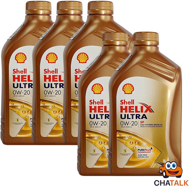 [쉘 정품] 힐릭스 울트라 ECT C5 0W-20 합성 엔진오일 1L (API SQ ACEA C5 MB229.71 BMW 인증), 5개