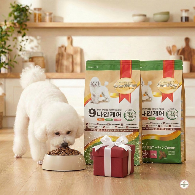[+국산간식] 나인케어 강아지 기능성 사료, 6kg, 1개, 피부관리(작은입자)3kg 2개